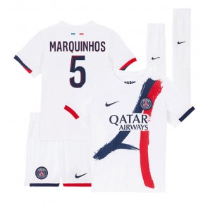 Paris Saint-Germain Marquinhos #5 Gostujuci Dres za Dječji 2024-25 Kratak Rukavima (+ kratke hlače)